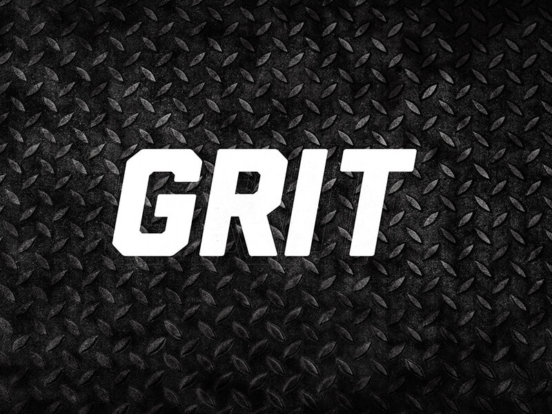 Grit text on textured background