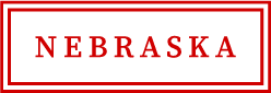 Nebraska name serif with border
