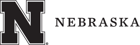 Nebraska N black full name lockup centered