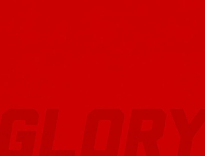 Glory in dark red on a red background