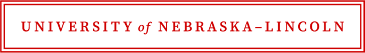 University of Nebraska-Lincoln in double line box in red