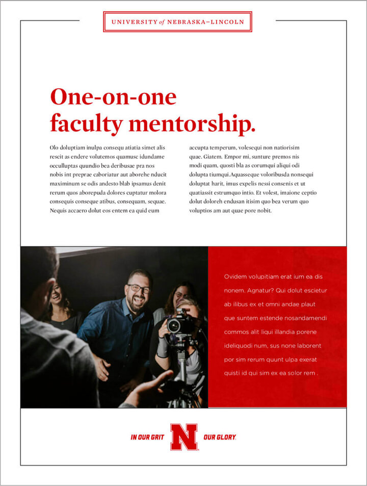 Poster featuring faculty mentorship.