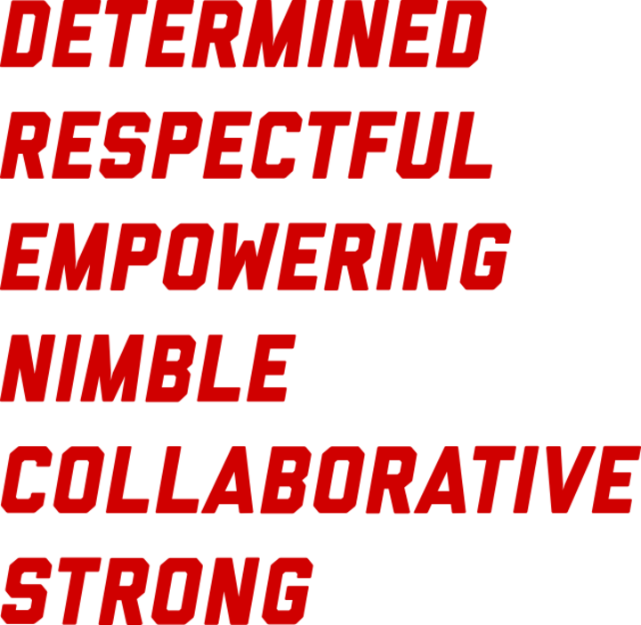 Brand statement personality words including determined respectful empowering nimble collaborative strong