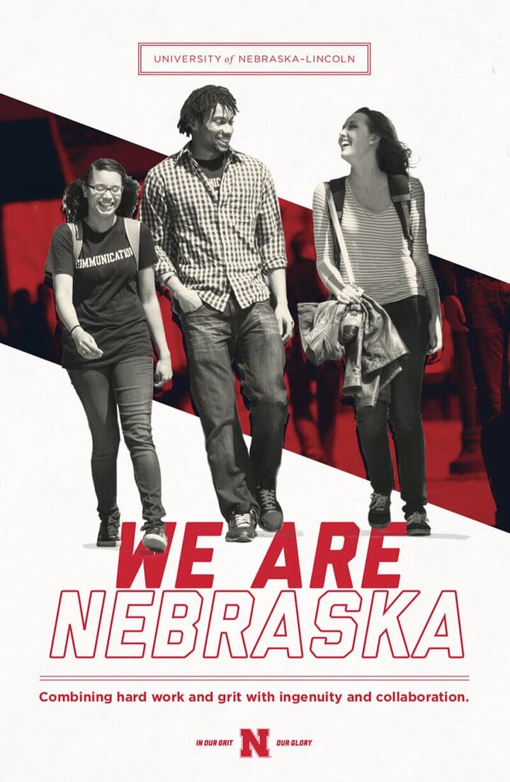 We Are Nebraska Students walking poster