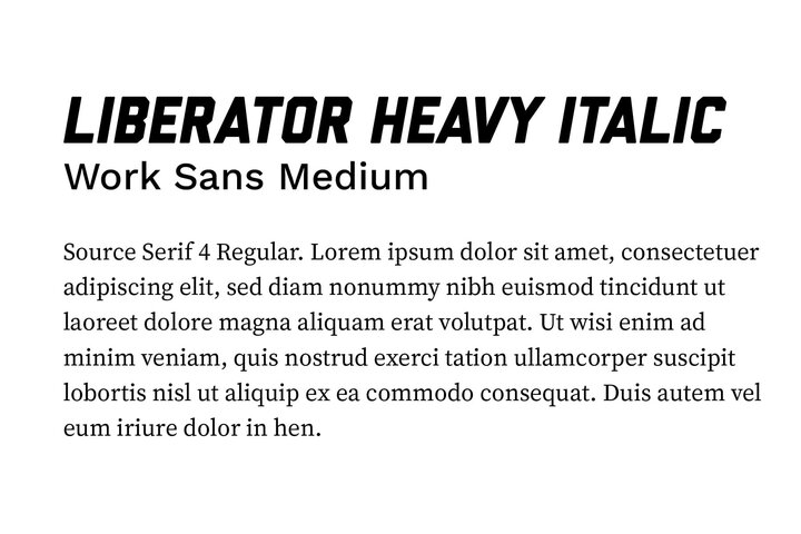 sample of liberator font text