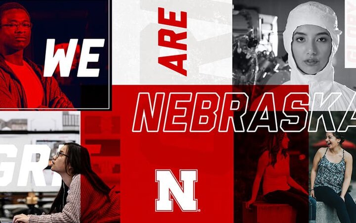 Collage of photos and UNL brand expressions