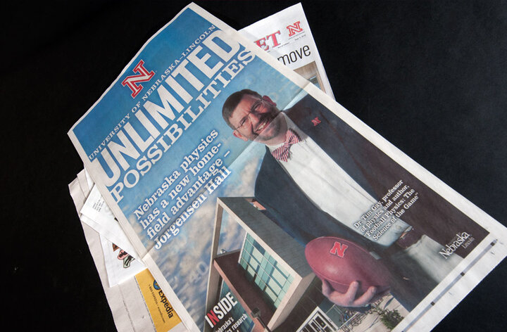 Photo of a newspapers front page.