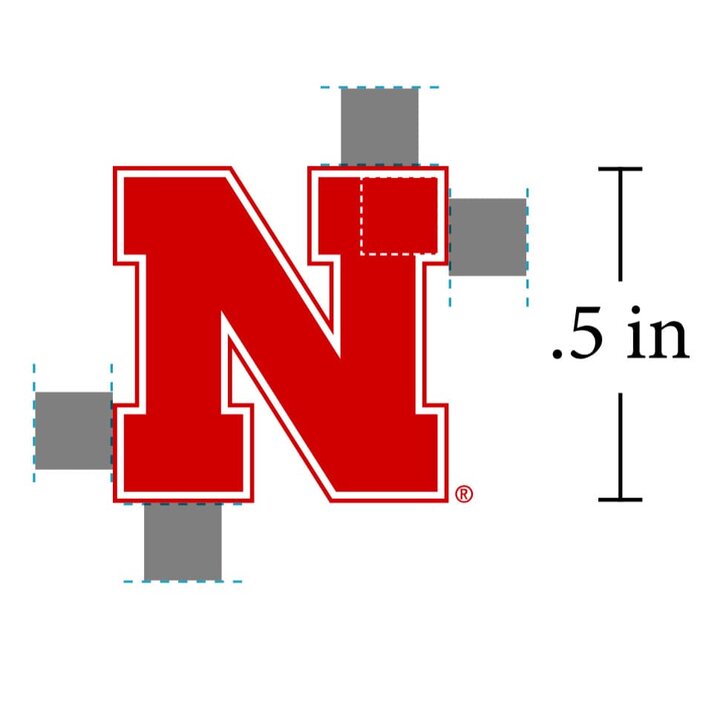 N logo with boxes drawn at the corners