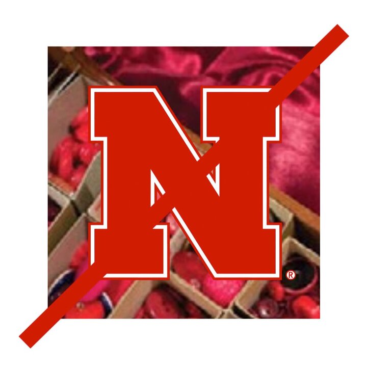 N logo on wild background with red strike thru line