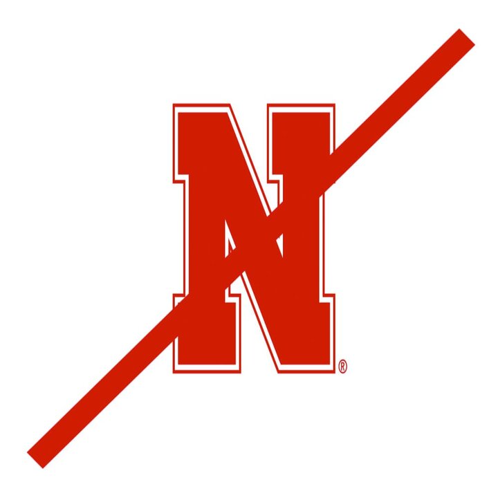 N logo thats stretched with red strike thru line