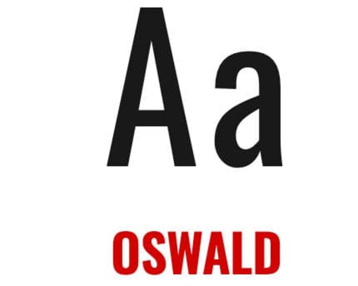 Sample of Oswald Font text